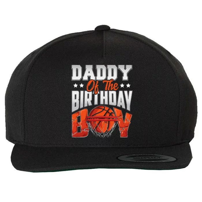 Daddy Basketball Birthday Boy Family Baller Bday Party Wool Snapback Cap