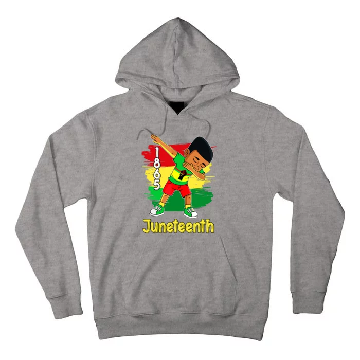 Dabbing Black Boy Brown Skin Prince Juneteenth 1865 Tall Hoodie