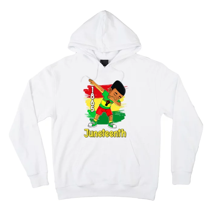 Dabbing Black Boy Brown Skin Prince Juneteenth 1865 Hoodie