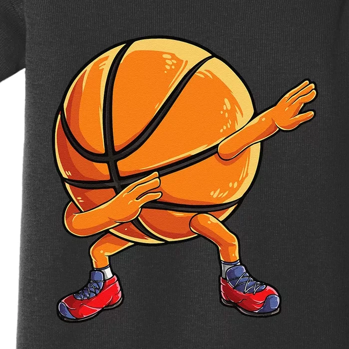 Dabbing Basketball Ball Funny Sports Player Baby Bodysuit