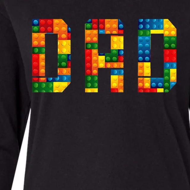 Dad Brick Builder Funny Blocks Master Builder Womens Cotton Relaxed Long Sleeve T-Shirt