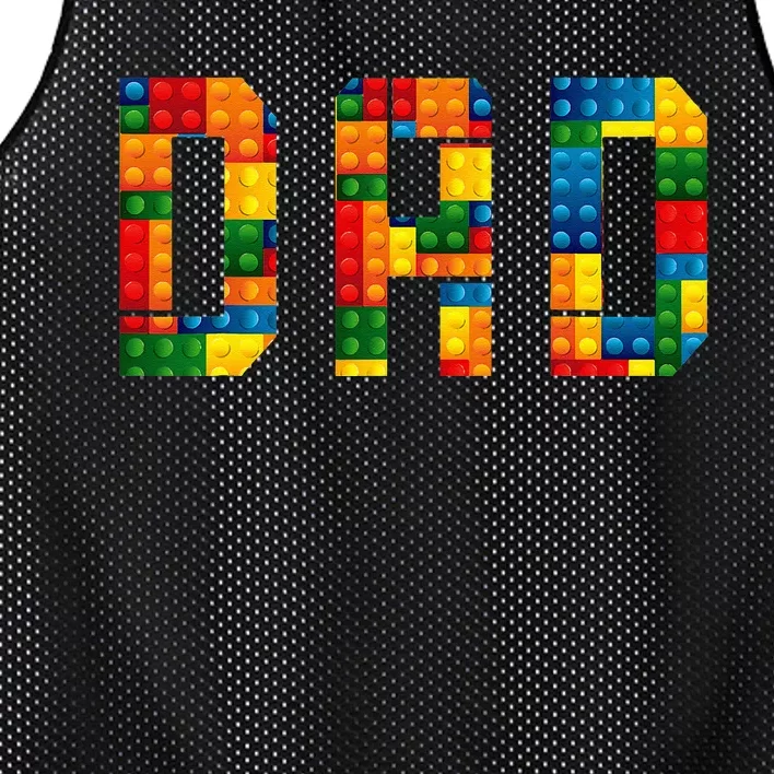 Dad Brick Builder Funny Blocks Master Builder Mesh Reversible Basketball Jersey Tank