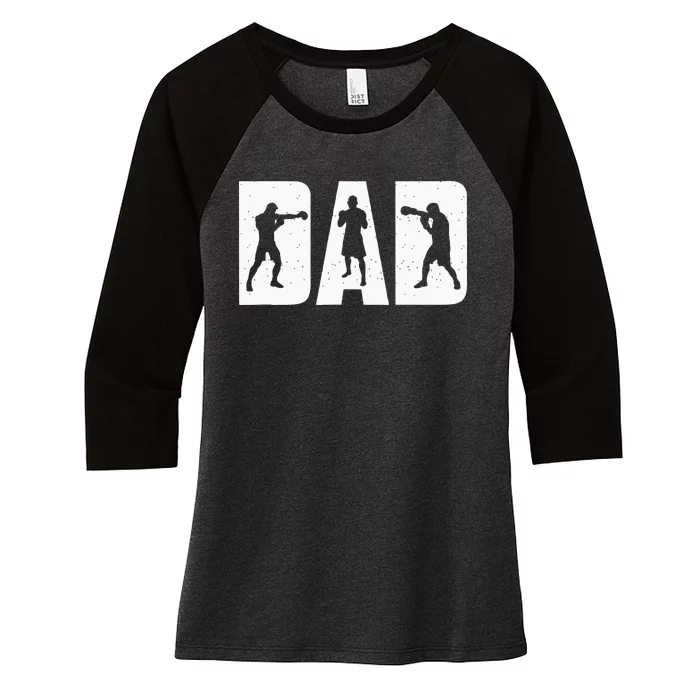 Dad Boxer Boxing Boxing Gloves Boxing Boxing Fan Boxer Women's Tri-Blend 3/4-Sleeve Raglan Shirt