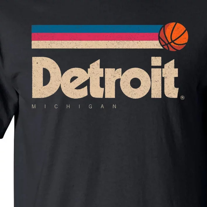 Detroit Basketball B Ball City Michigan Retro Detroit Tall T-Shirt