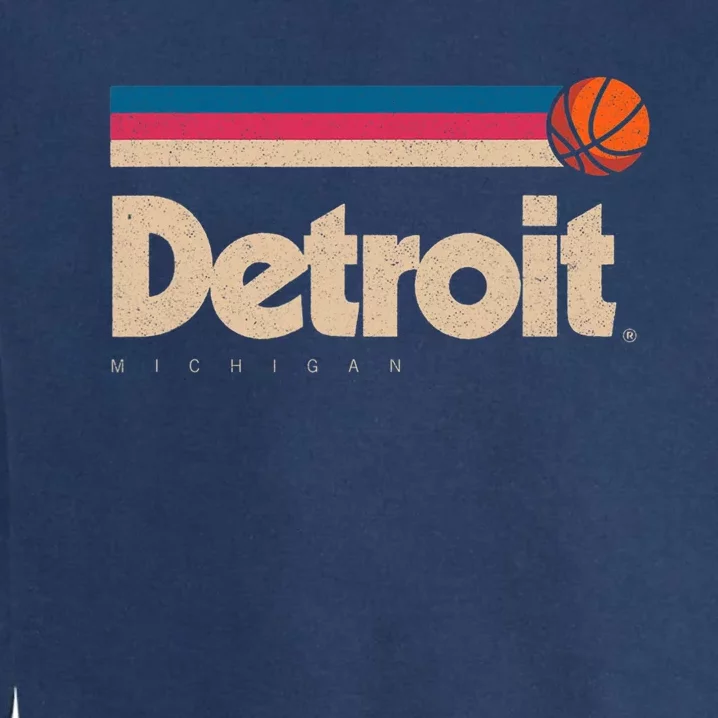 Detroit Basketball B Ball City Michigan Retro Detroit Garment-Dyed Sweatshirt