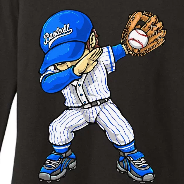 Dabbing Baseball Baseball Player Baseball Catcher Pitcher Womens CVC Long Sleeve Shirt