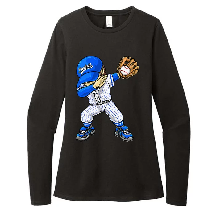 Dabbing Baseball Baseball Player Baseball Catcher Pitcher Womens CVC Long Sleeve Shirt