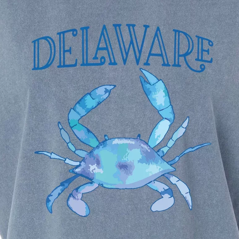 Delawares Beautiful Blue Crab Delaware Garment-Dyed Women's Muscle Tee