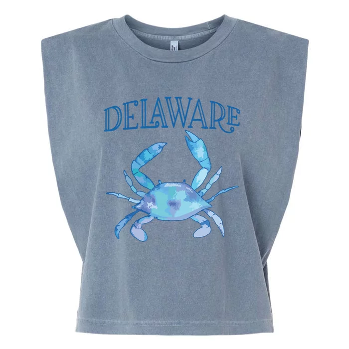 Delawares Beautiful Blue Crab Delaware Garment-Dyed Women's Muscle Tee