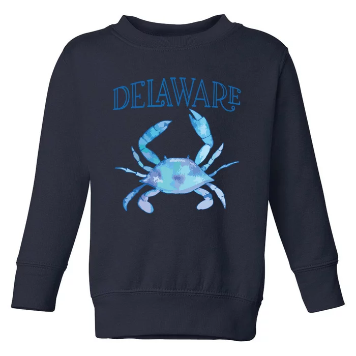 Delawares Beautiful Blue Crab Delaware Toddler Sweatshirt