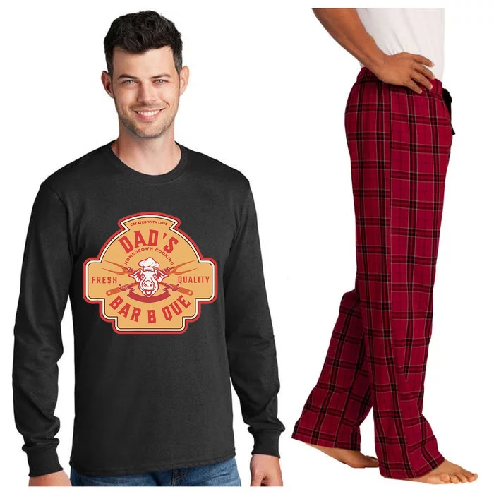 Dad's Bar B Que Griller Design Long Sleeve Pajama Set