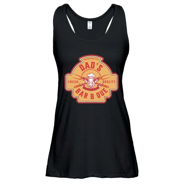 Dad's Bar B Que Griller Design Ladies Essential Flowy Tank