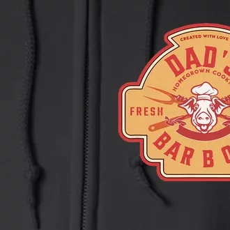 Dad's Bar B Que Griller Design Full Zip Hoodie