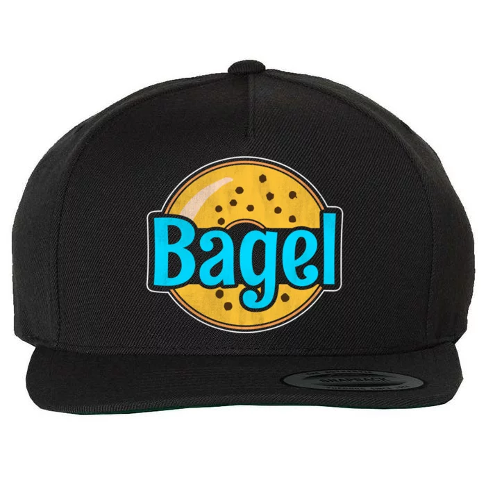 Distressed Bagel Baking And Bagel Lovers Baker Gift Wool Snapback Cap