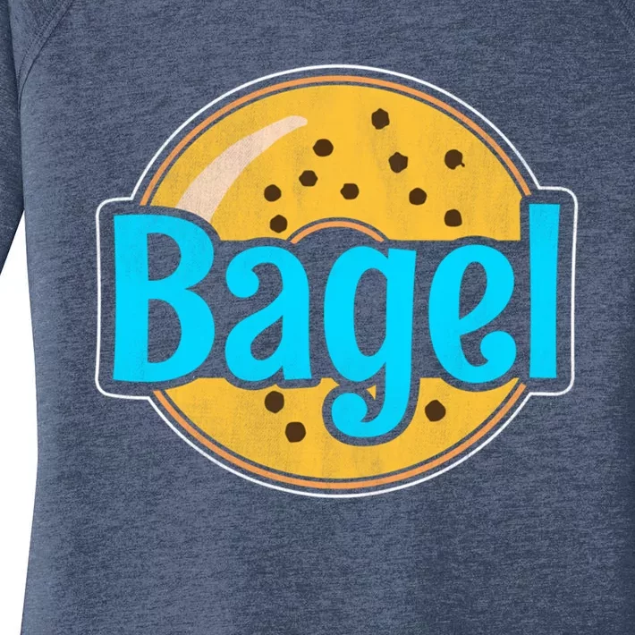 Distressed Bagel Baking And Bagel Lovers Baker Gift Women's Perfect Tri Tunic Long Sleeve Shirt