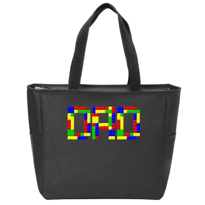 Dad Brick Builder Funny Blocks Master Builder Fathers Zip Tote Bag