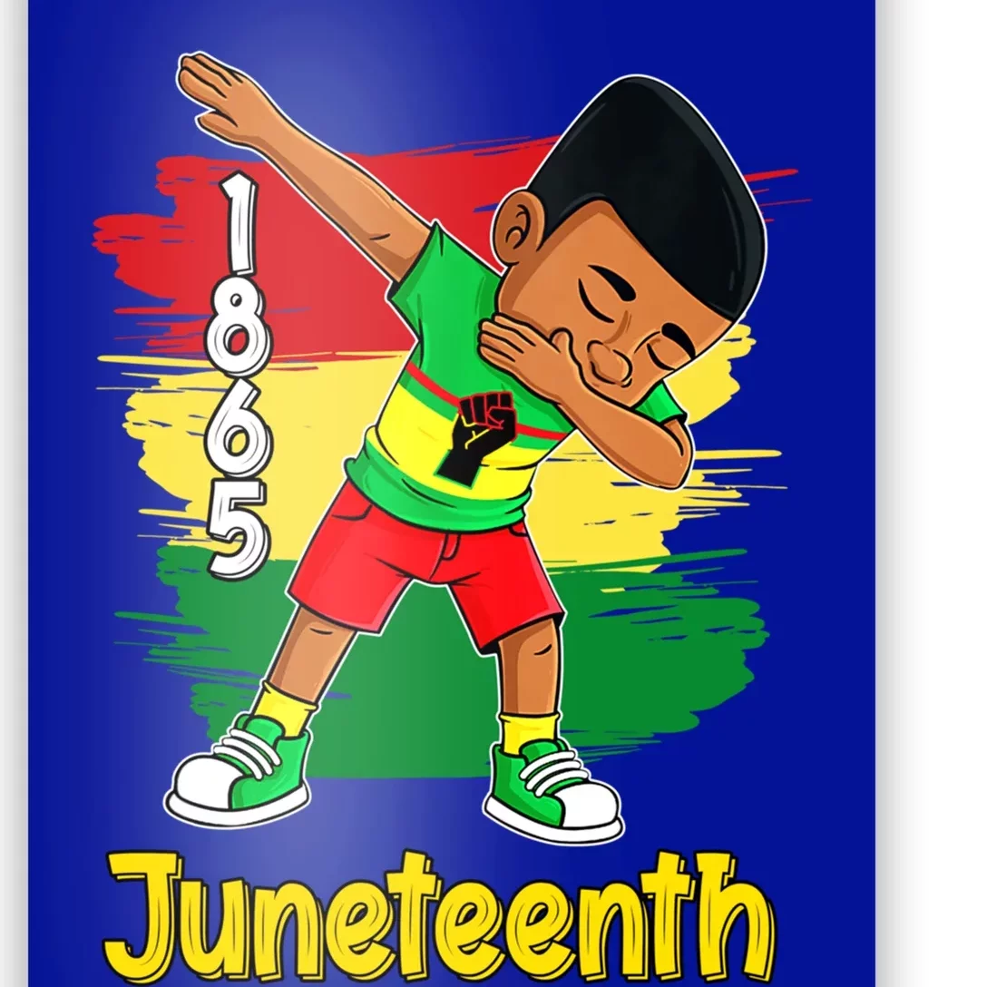 Dabbing Black Brown Skin Prince Junenth 1865 Gift Poster