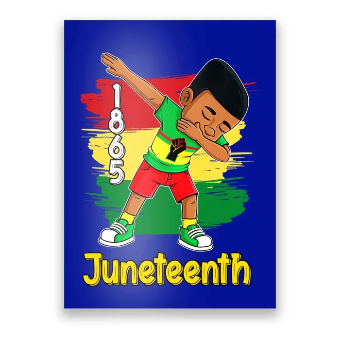 Dabbing Black Brown Skin Prince Junenth 1865 Gift Poster