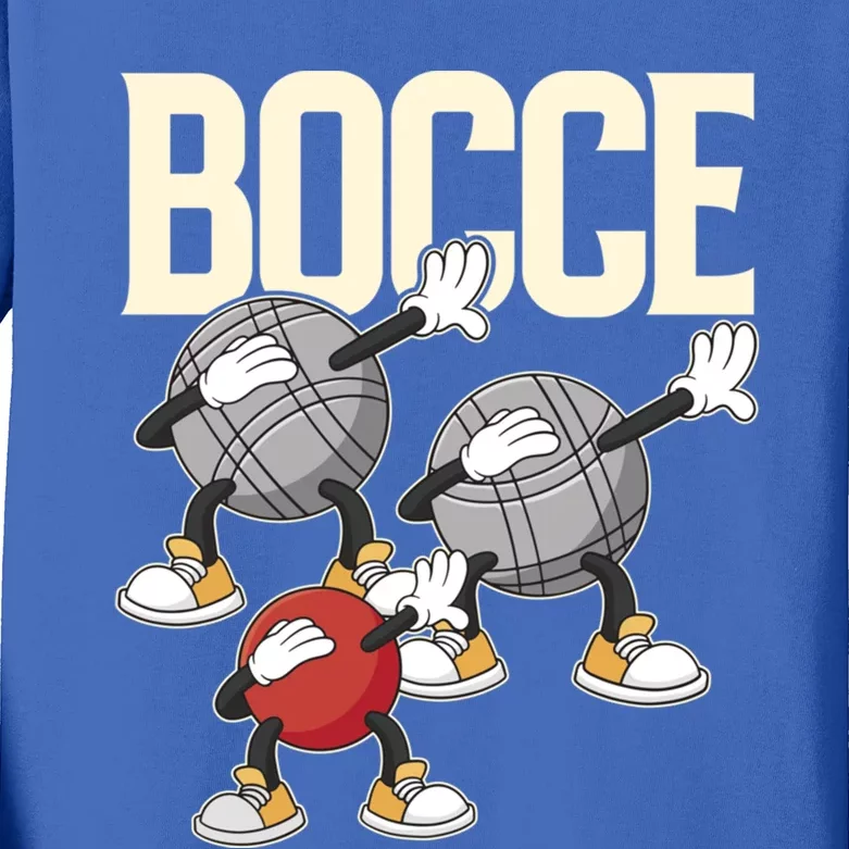 Dabbing Bocce Ball With Jack Bocci Dab Bocce Ball Gift Kids Long Sleeve Shirt