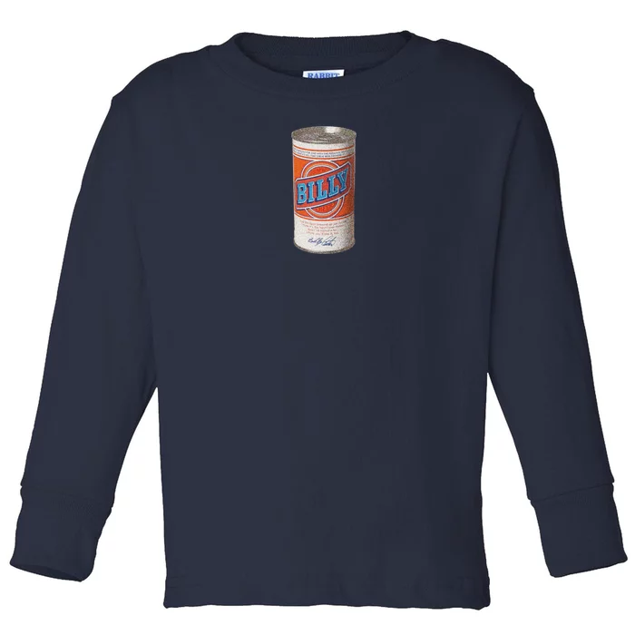 Defunct Billy Beer Can Toddler Long Sleeve Shirt