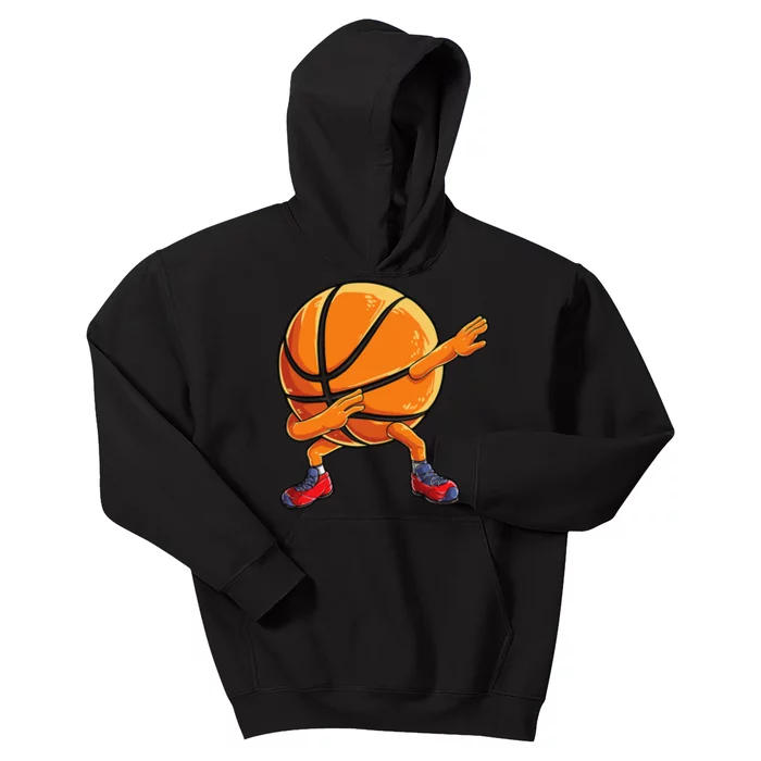 Dabbing Basketball Ball Funny Sports Player Kids Hoodie