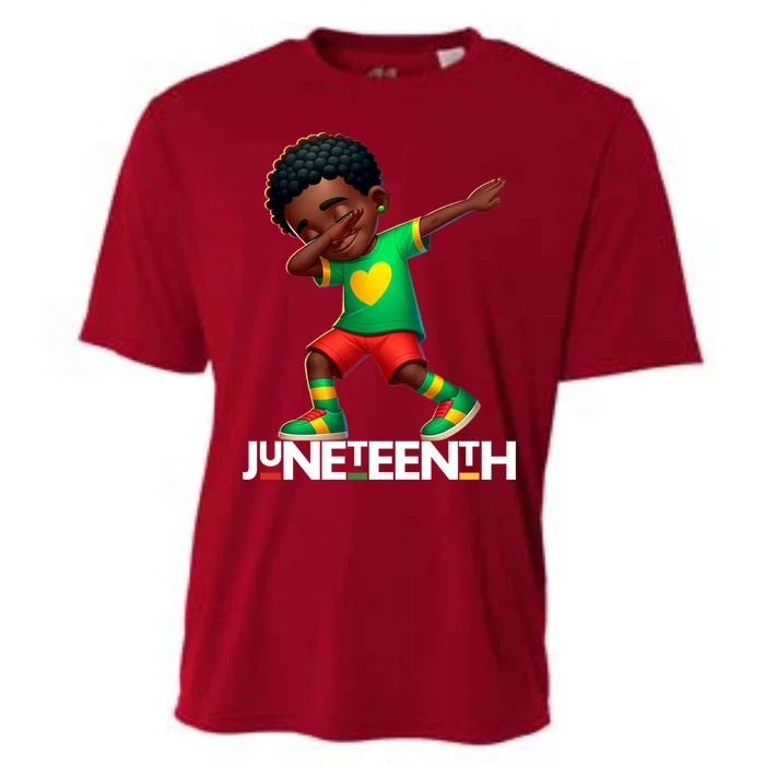 Dabbing Black Brown Skin Prince Junenth 1865 Gift Cooling Performance Crew T-Shirt