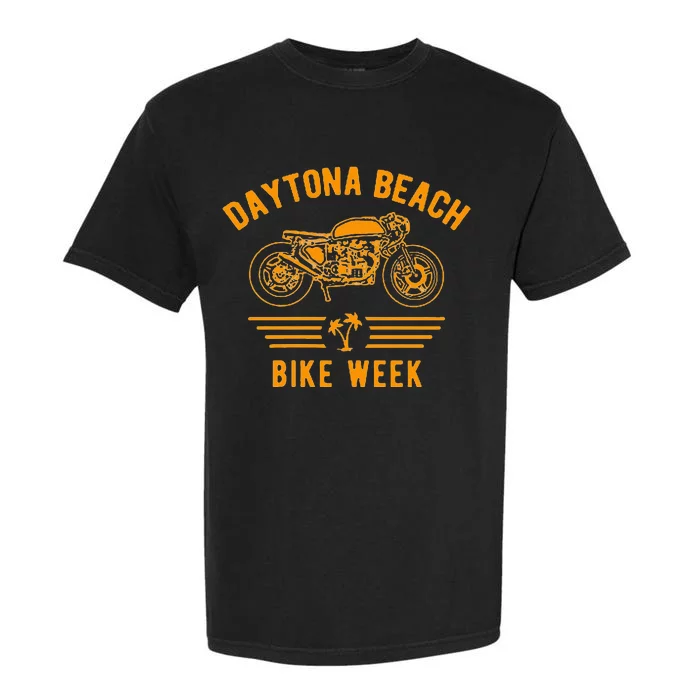 Daytona Beach Bike Week Retro Motorcycle Garment-Dyed Heavyweight T-Shirt