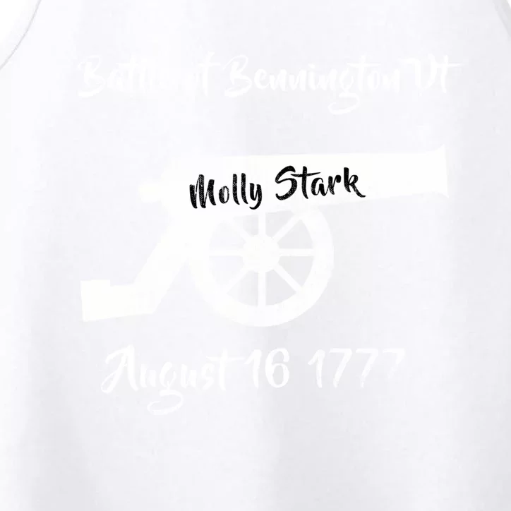 Distressed Battle Bennington Vt Day Molly Stark Cannon Retro Cool Gift Performance Tank