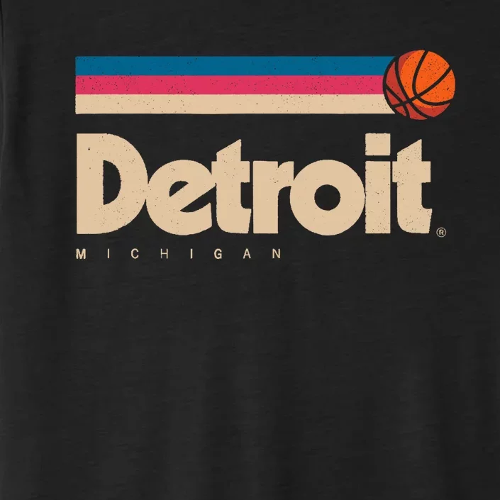 Detroit Basketball B-Ball City Michigan Retro Detroit ChromaSoft Performance T-Shirt