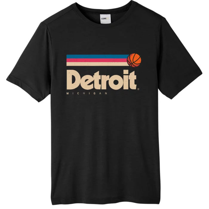 Detroit Basketball B-Ball City Michigan Retro Detroit ChromaSoft Performance T-Shirt