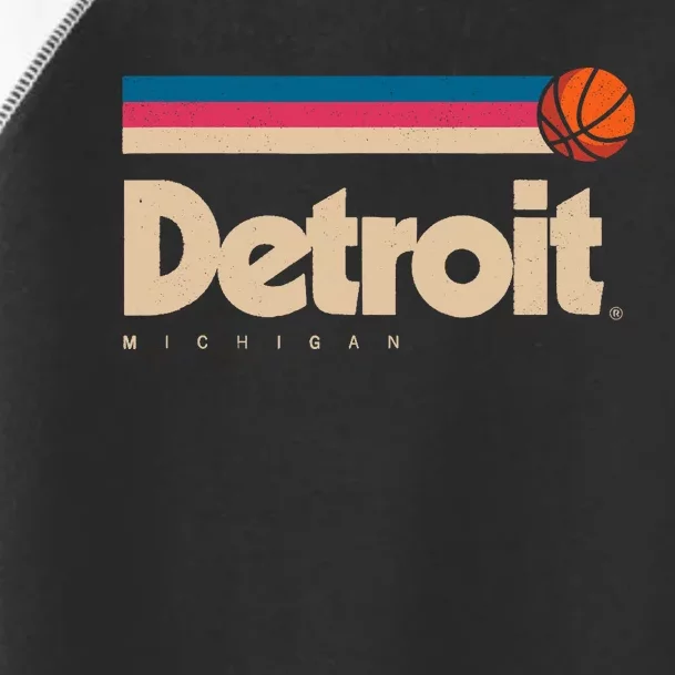 Detroit Basketball B-Ball City Michigan Retro Detroit Toddler Fine Jersey T-Shirt