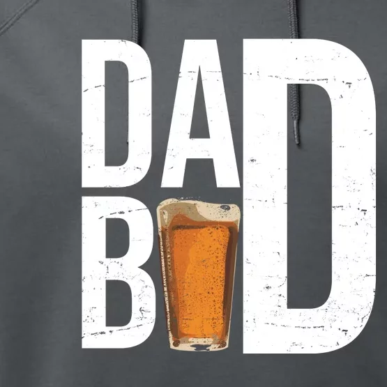 Dad Bod Beer Performance Fleece Hoodie