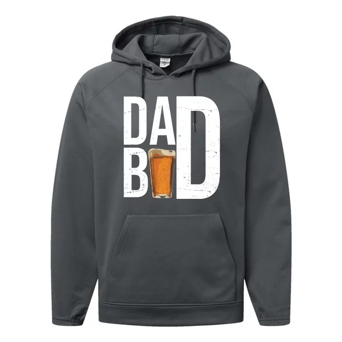 Dad Bod Beer Performance Fleece Hoodie