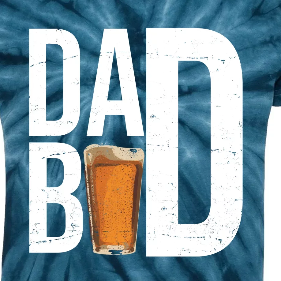 Dad Bod Beer Kids Tie-Dye T-Shirt