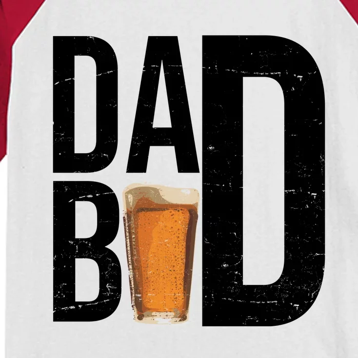 Dad Bod Beer Kids Colorblock Raglan Jersey