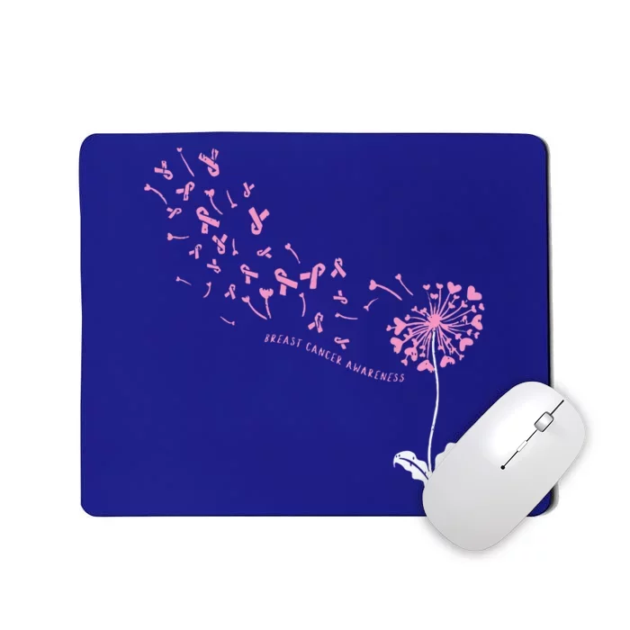 Dandelion Breast Cancer Awareness Pink Ribbon Support Gift Mousepad