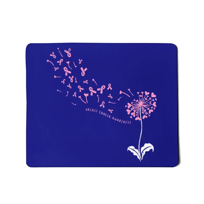 Dandelion Breast Cancer Awareness Pink Ribbon Support Gift Mousepad