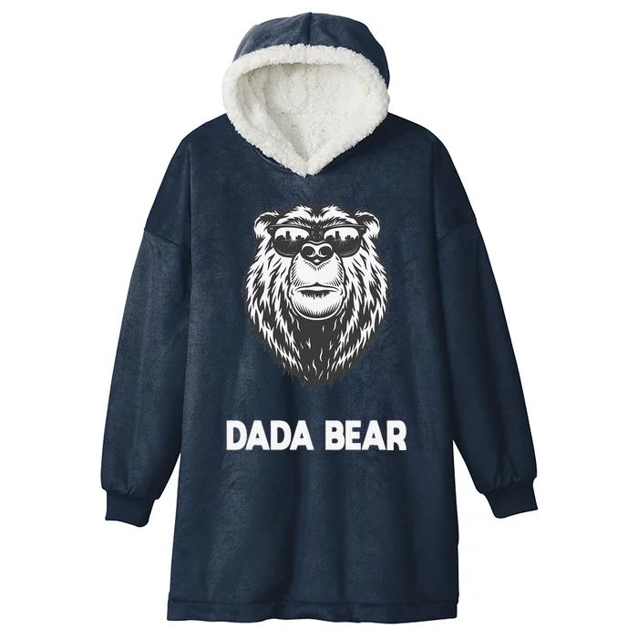 Dada Bear Cool Gift For Father Day Birthday Hooded Wearable Blanket