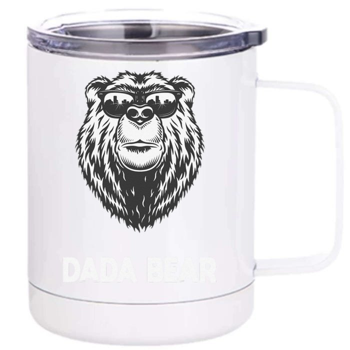 Dada Bear Cool Gift For Father Day Birthday Front & Back 12oz Stainless Steel Tumbler Cup