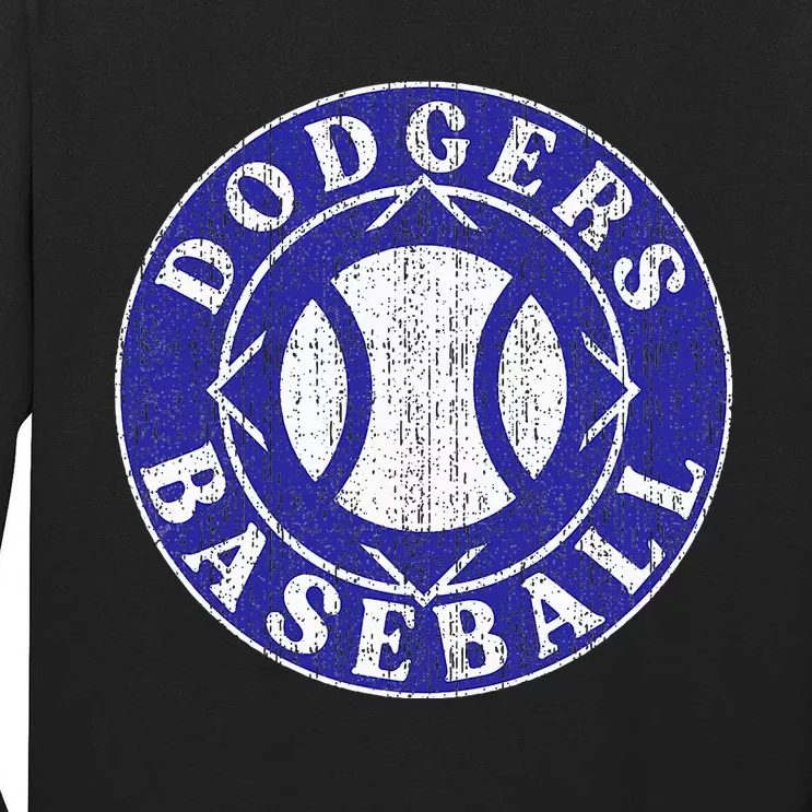 Dodger Baseball Crest Tall Long Sleeve T-Shirt