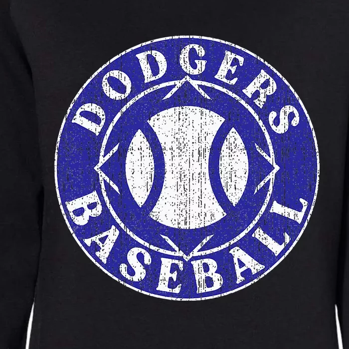 Dodger Baseball Crest Womens California Wash Sweatshirt