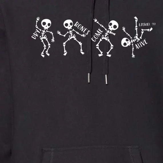 Dry Bones Come Alive Relaxed Funny Skeleton Dancing Premium Hoodie