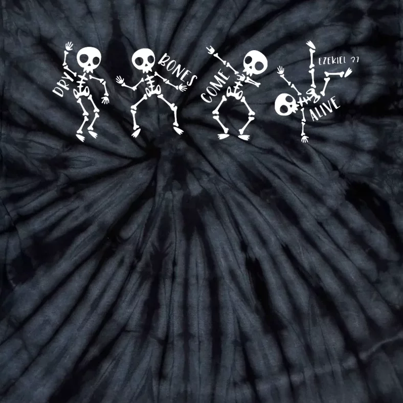 Dry Bones Come Alive Relaxed Funny Skeleton Dancing Tie-Dye T-Shirt