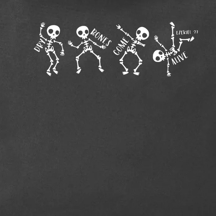 Dry Bones Come Alive Relaxed Funny Skeleton Dancing Zip Tote Bag