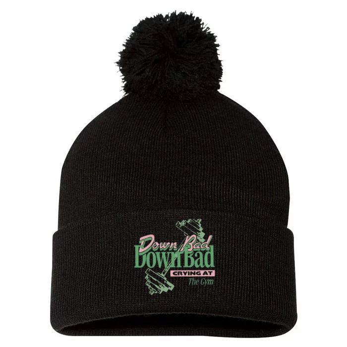 Down Bad Crying At The Gym Pom Pom 12in Knit Beanie