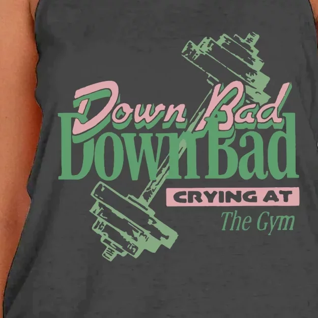 Down Bad Crying At The Gym Women's Knotted Racerback Tank