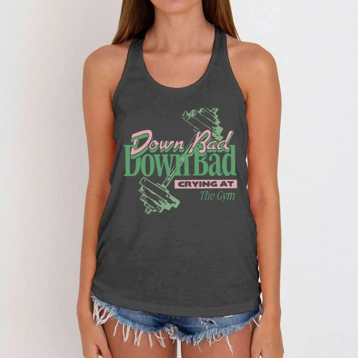 Down Bad Crying At The Gym Women's Knotted Racerback Tank