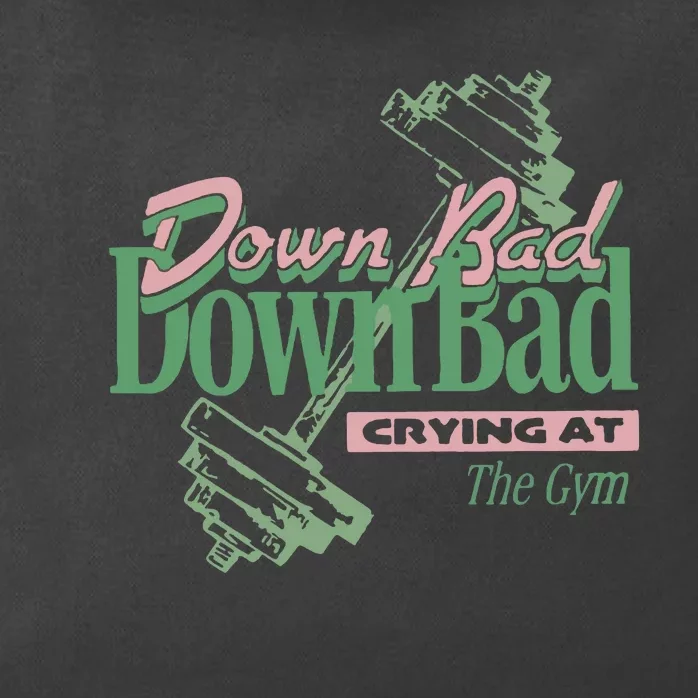 Down Bad Crying At The Gym Zip Tote Bag