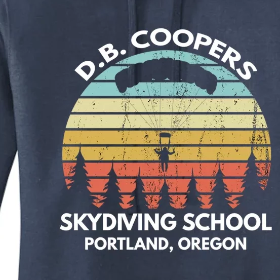 D B Coopers Skydiving School Portland Oregon Funny Cool Gift Women's Pullover Hoodie