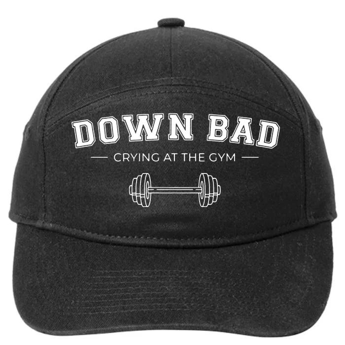 Down Bad Crying At The Gym 7-Panel Snapback Hat